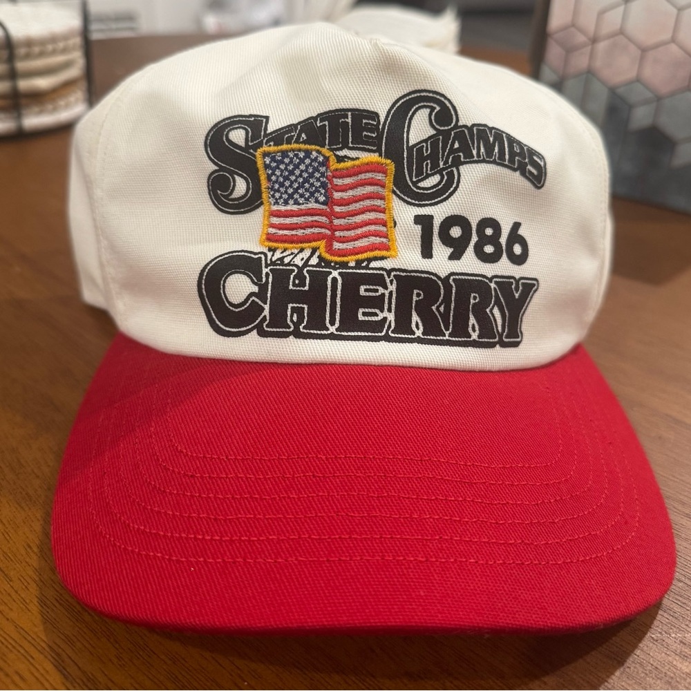 Cherry State Champs 1986 Hat - Red and White
